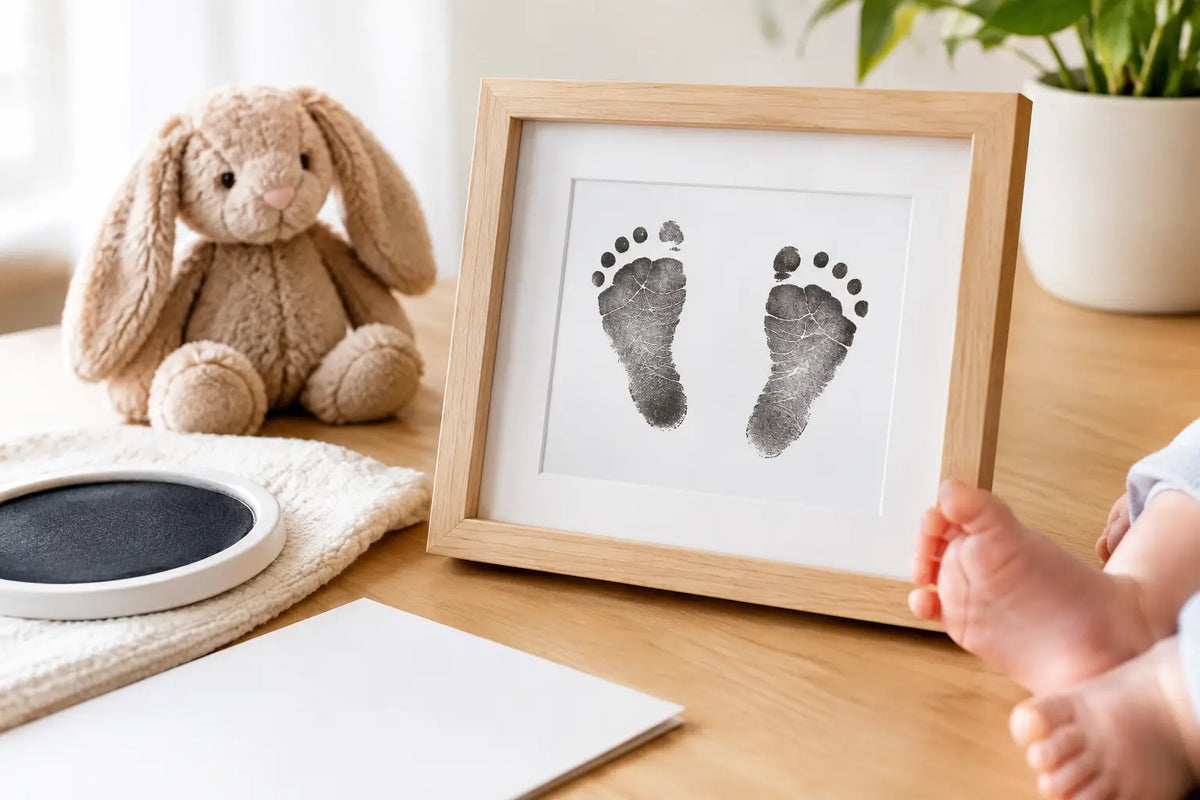 Baby voetafdruk inlijsten in zeven stappen