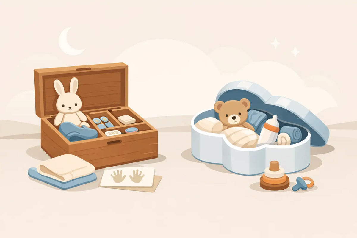 Herinneringskist newborn of babybox kiezen?