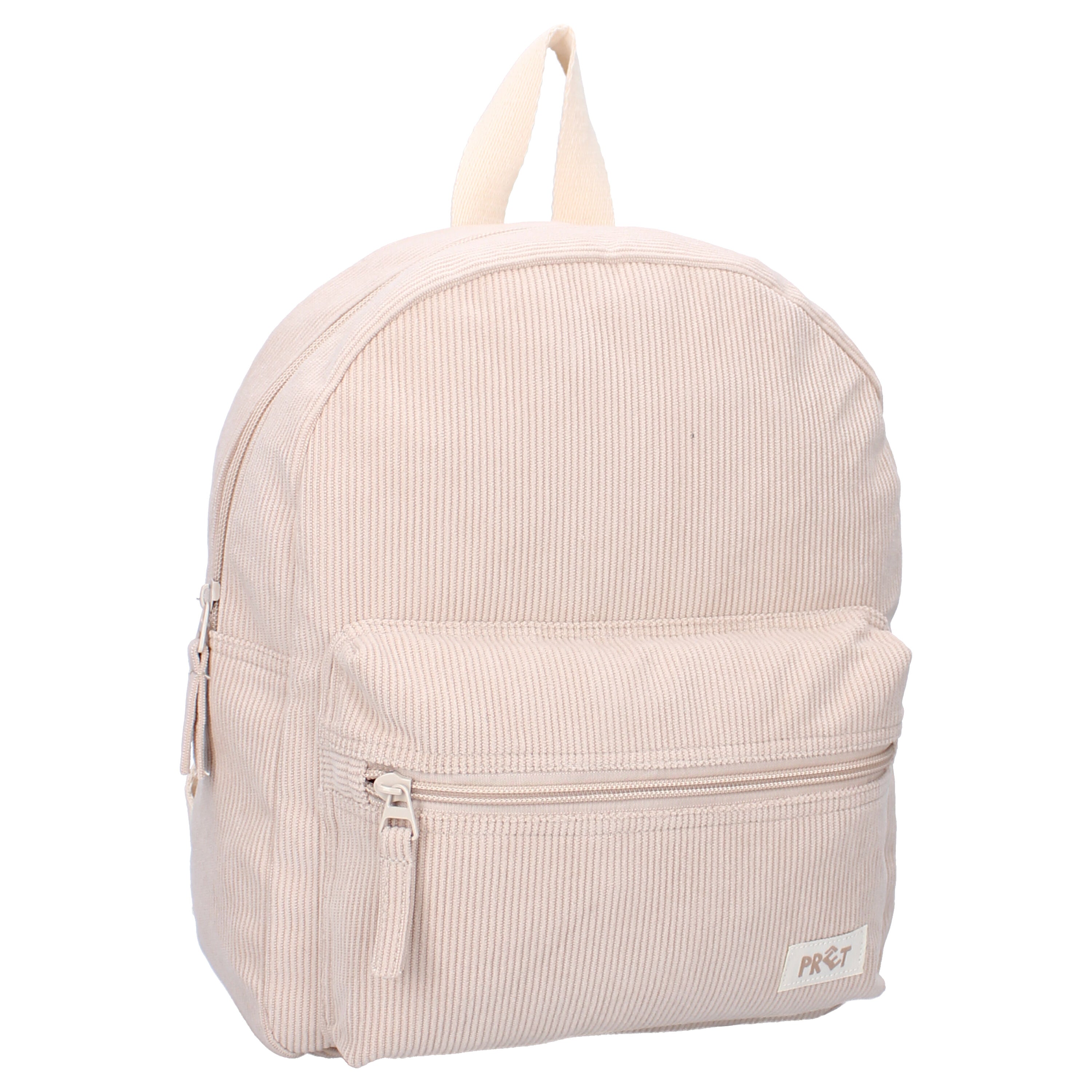 Rib rugtas beige | Met naam