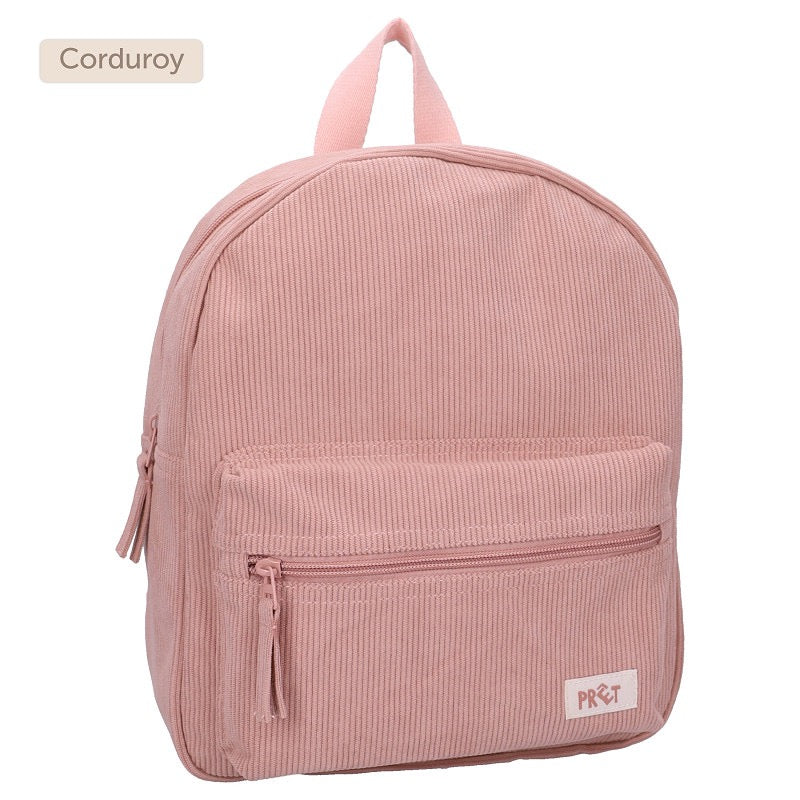 Roze rib rugtas | Met naam