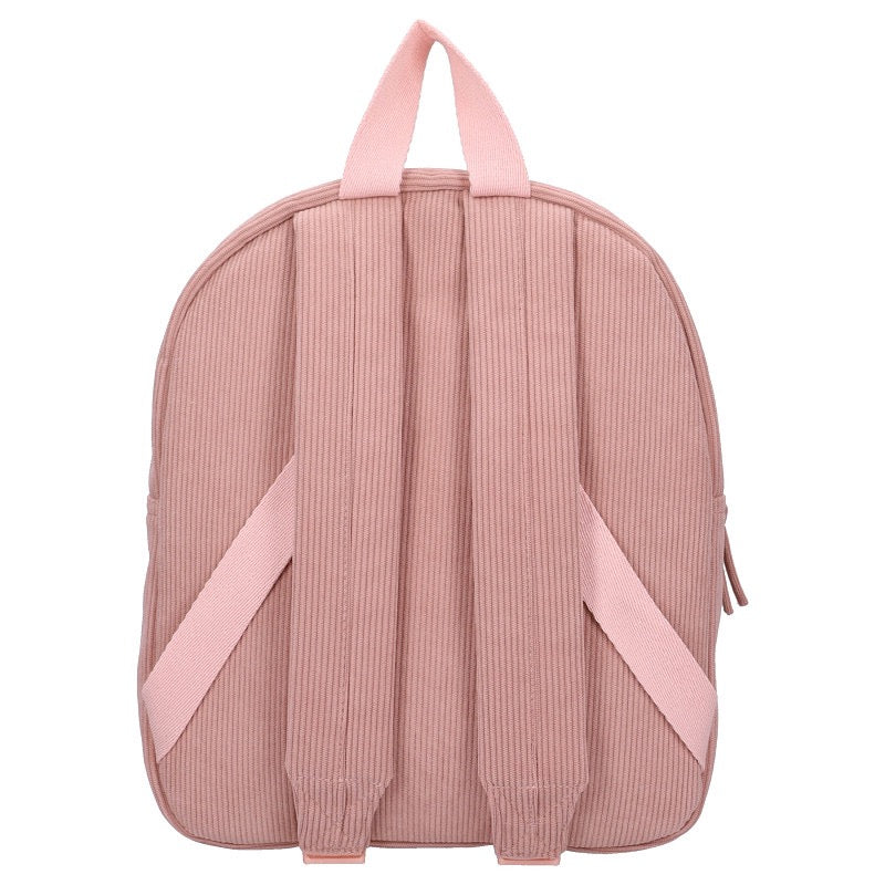 Roze rib rugtas | Met naam