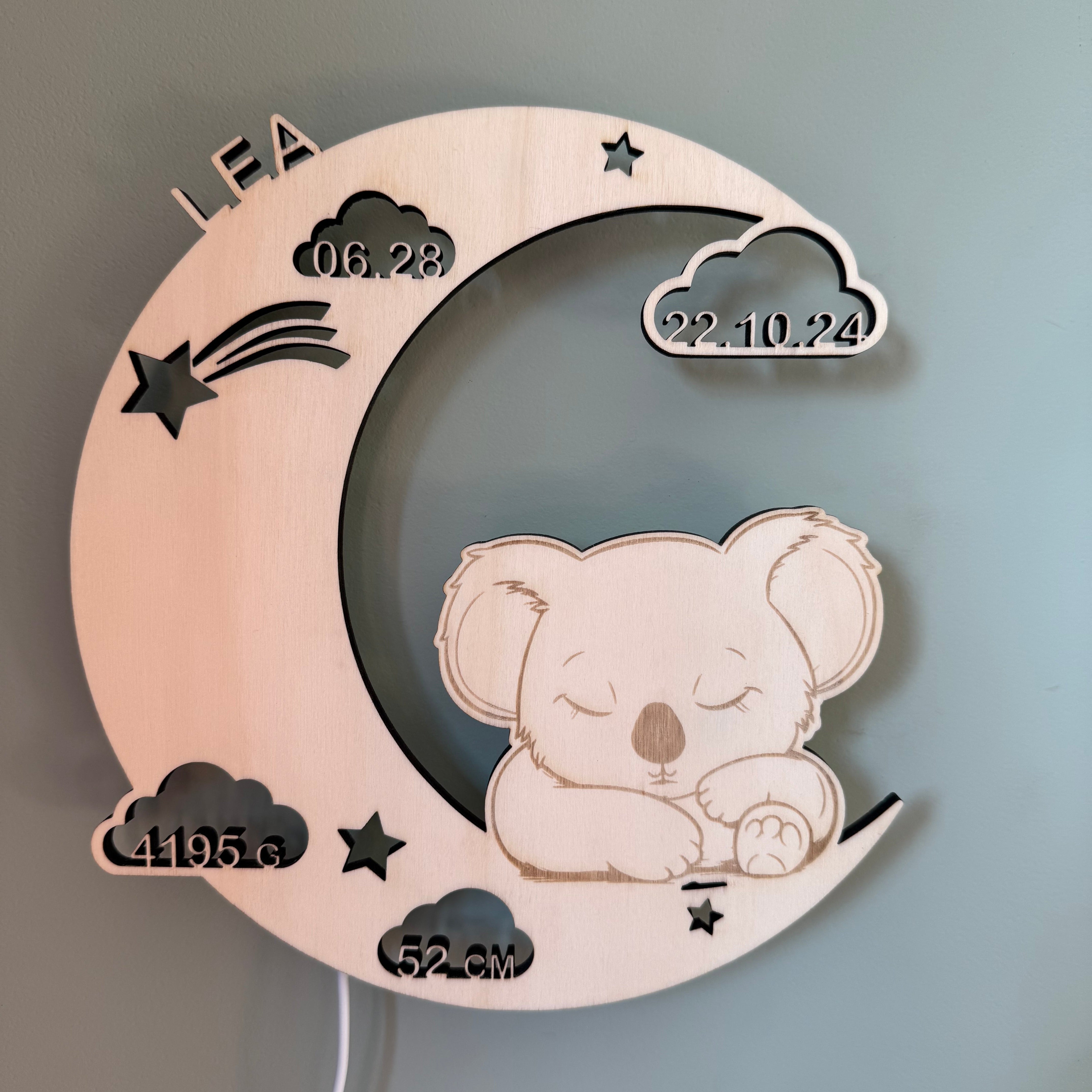 Wandleuchte Koala, personalisiert