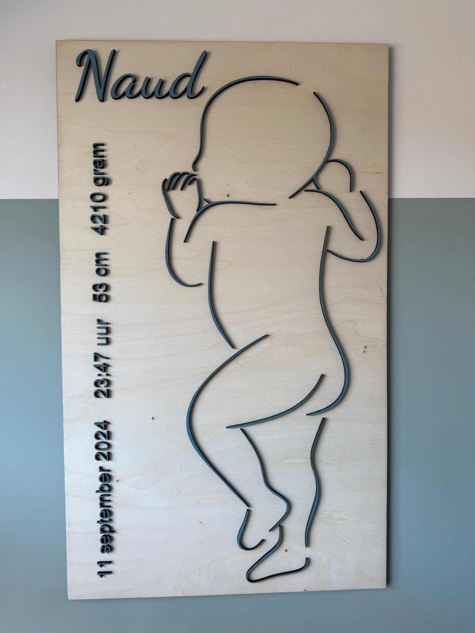 Geboortebord 3D schaal 1:1 - Leuk en Mooi