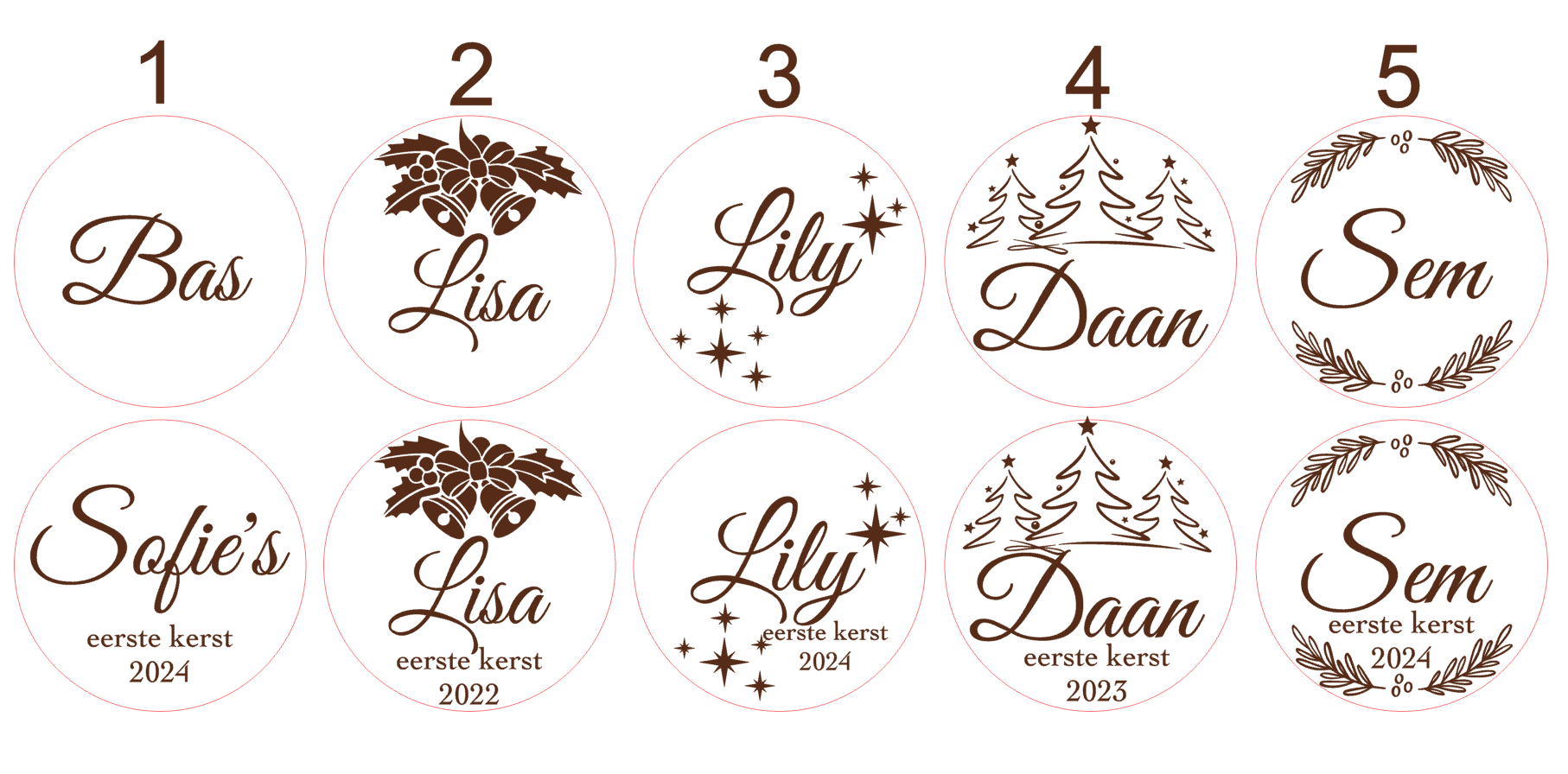 Gepersonaliseerde glazen kerstballen - Leuk en Mooi