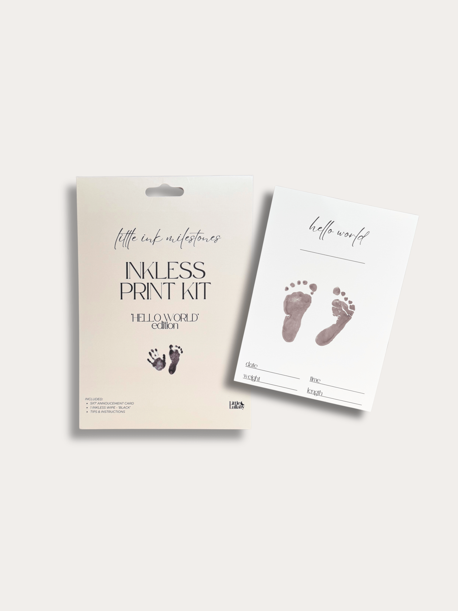 Little Lullaby - Hallo Wereld - Inktloze Printset - Leuk en Mooi