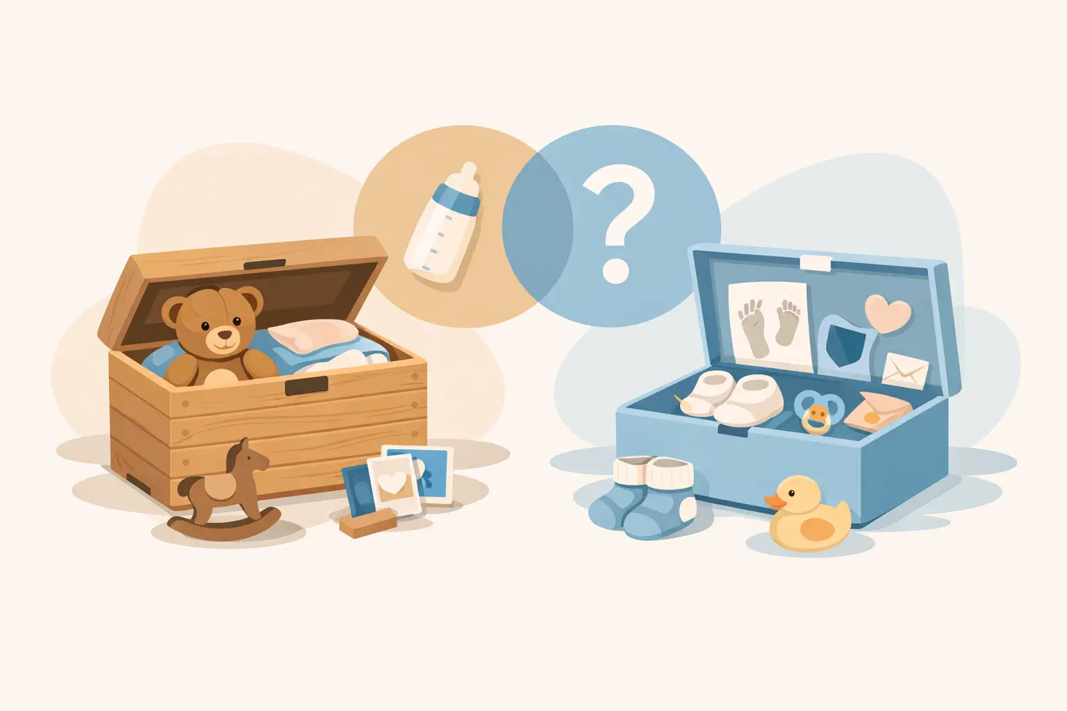 Bewaarkist versus memorybox baby: wat past?