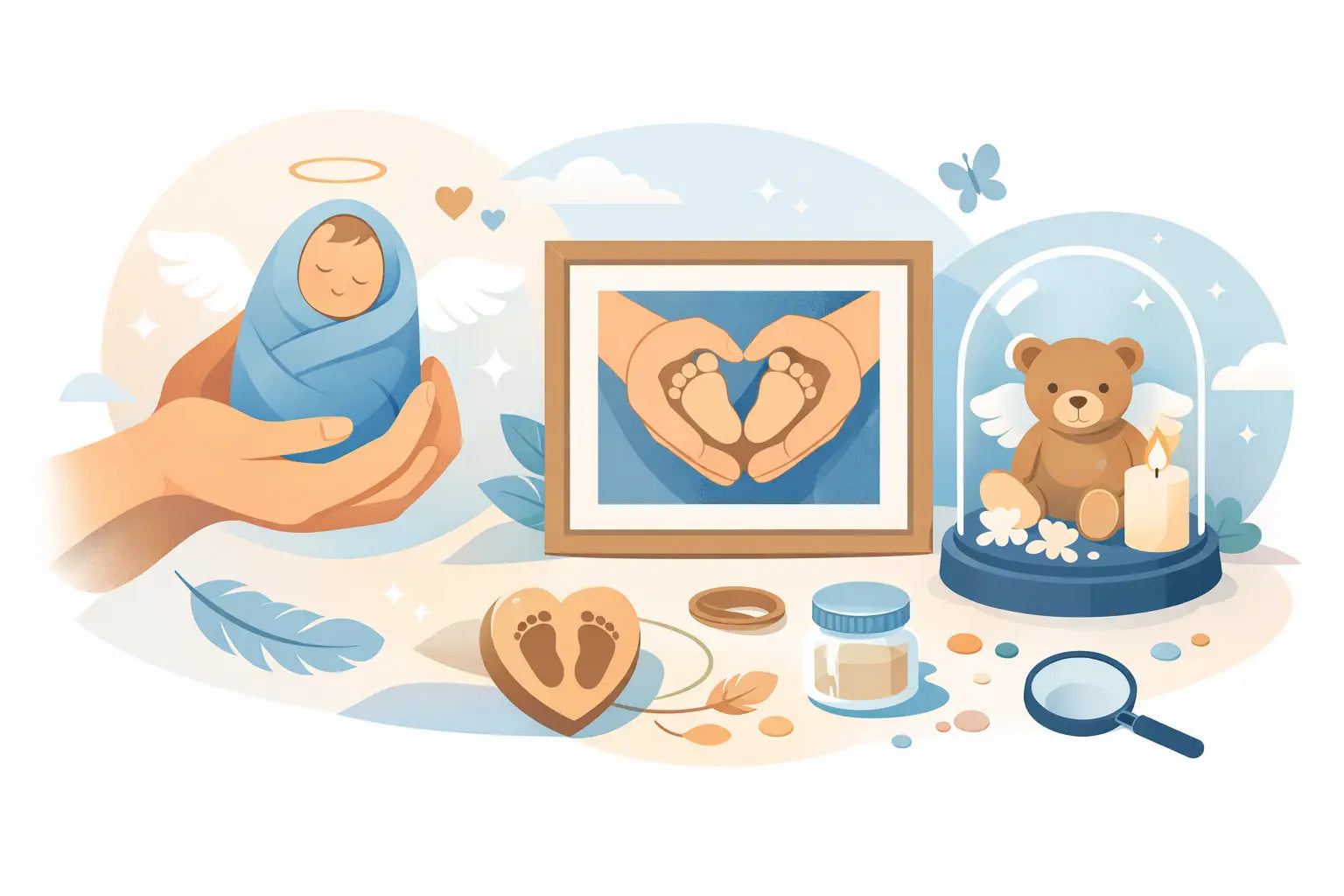 Een aandenken overleden baby maken met zorg