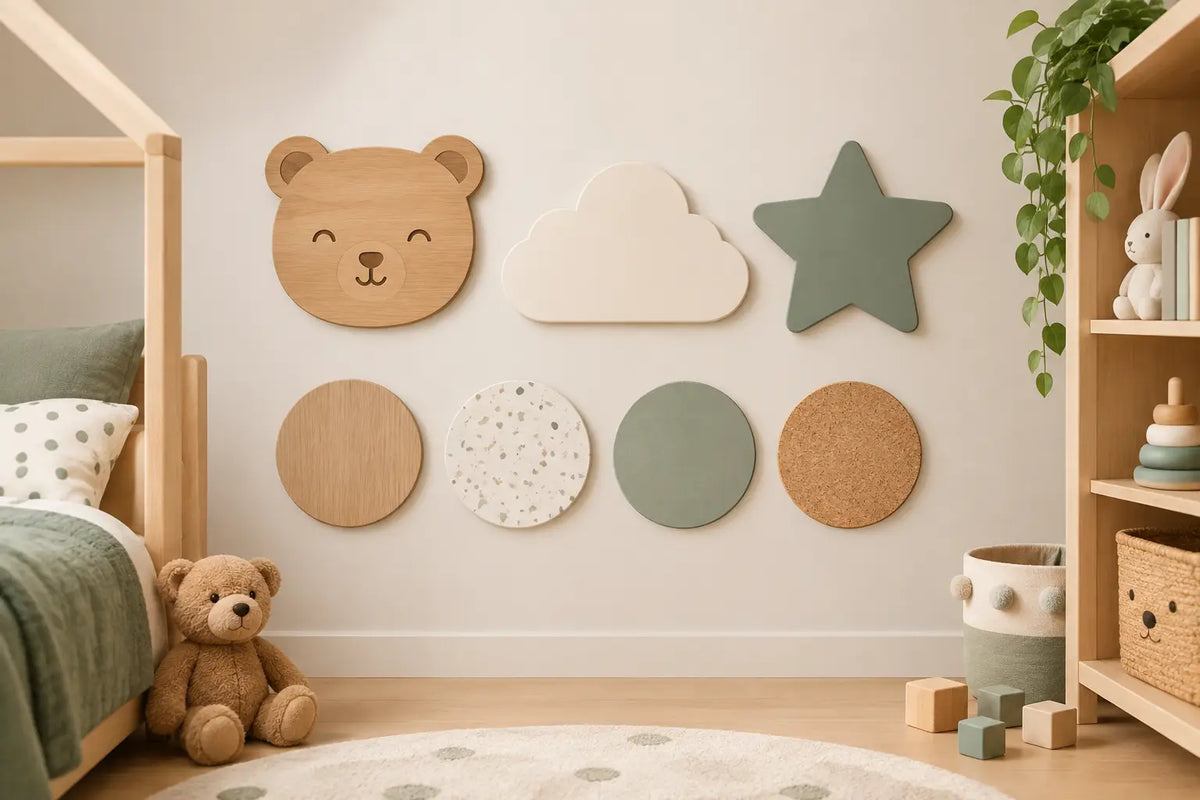 Naambord materiaaltrends voor de kinderkamer