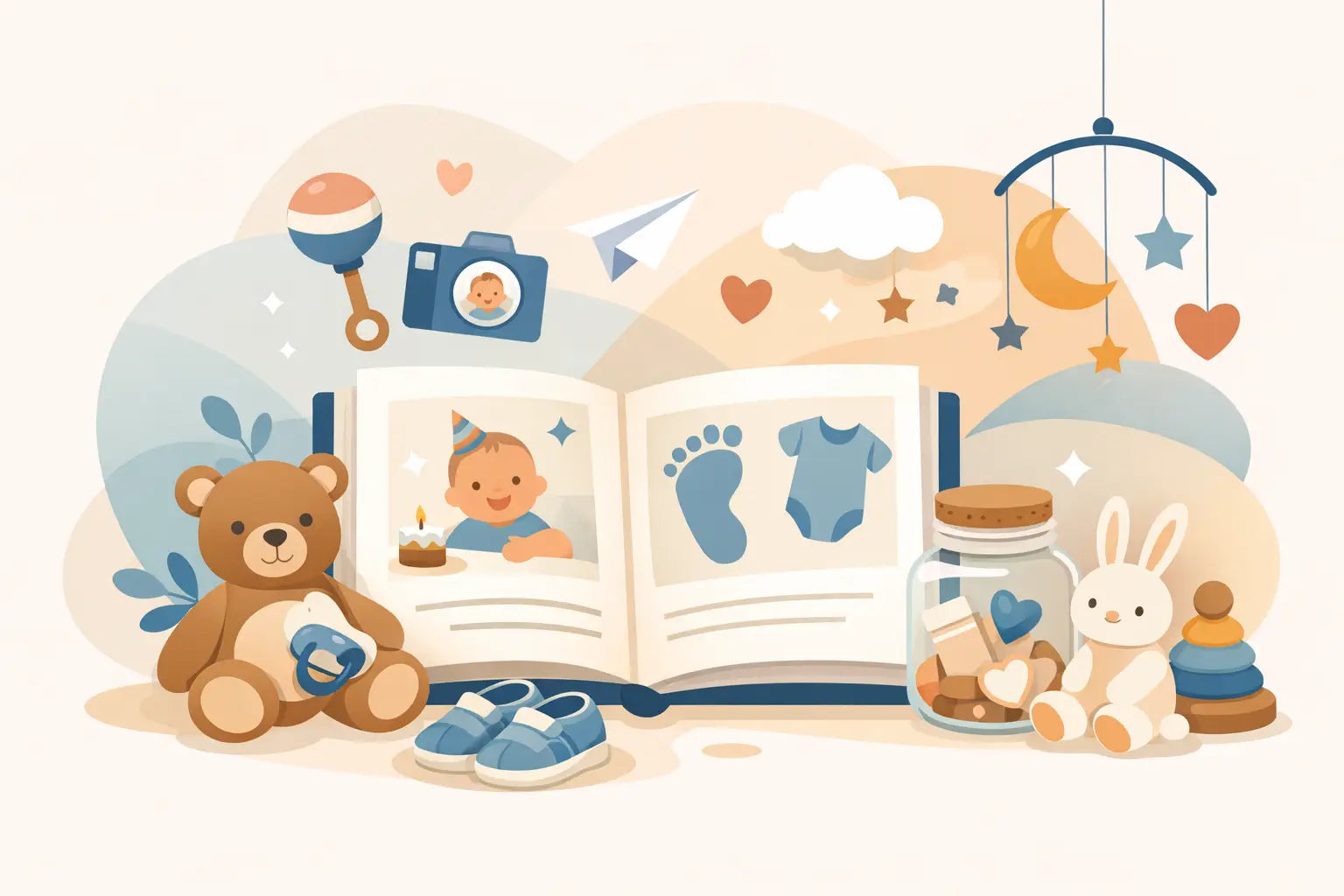 Eerste jaar baby herinneringen bewaren