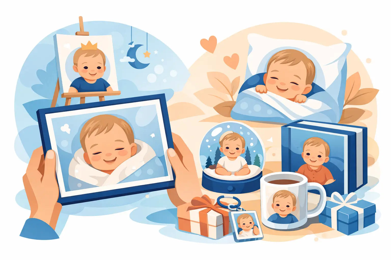 Een cadeau op basis van foto baby kiezen