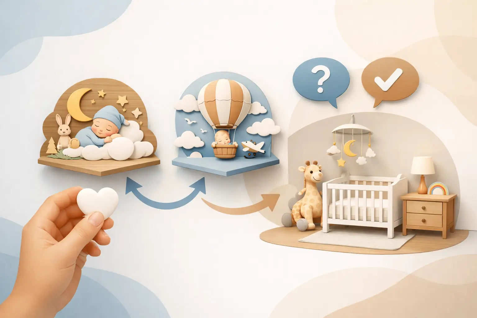 3D geboortebord babykamer kiezen met gevoel