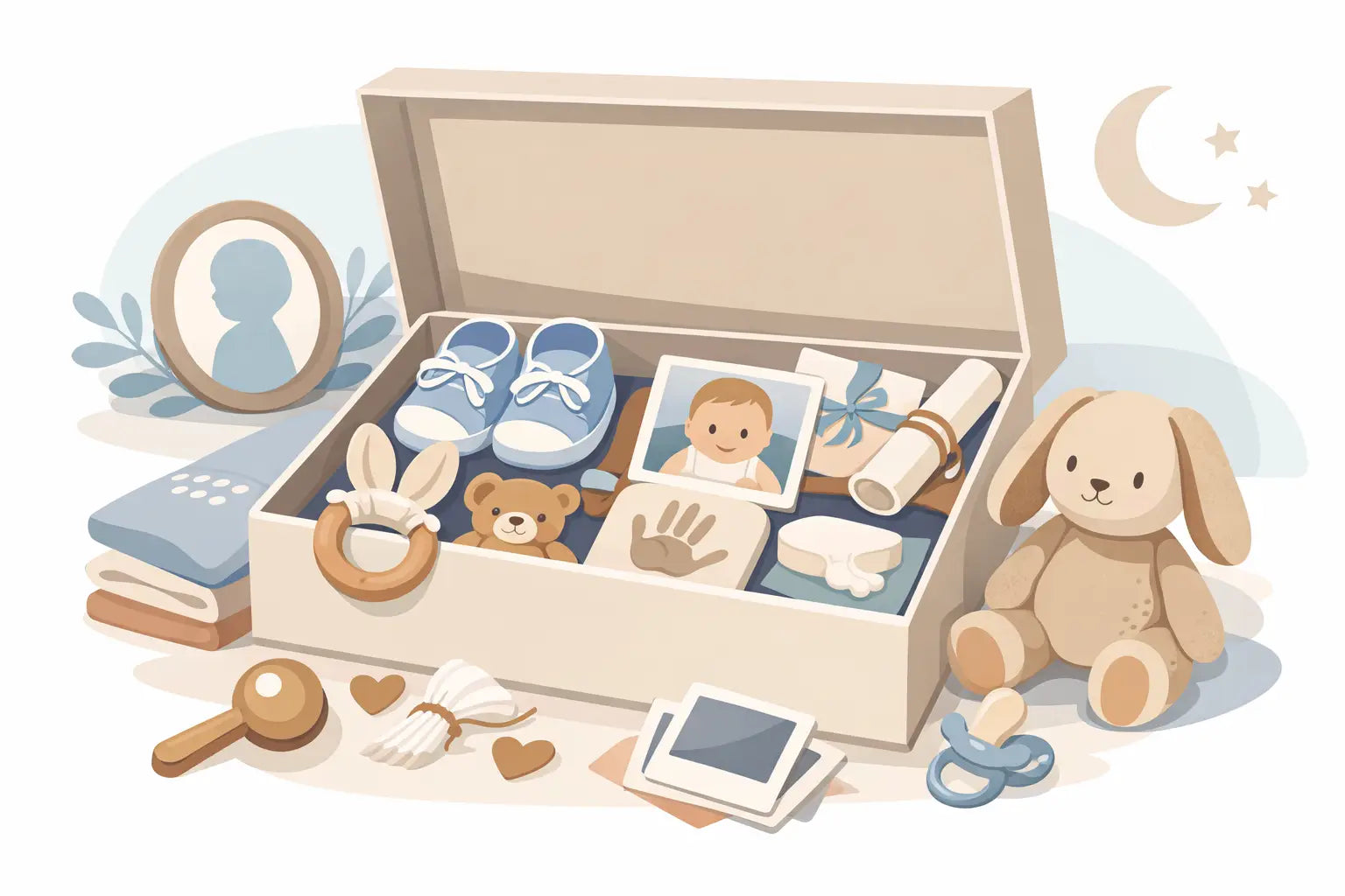 Wat doe je in een memorybox baby?