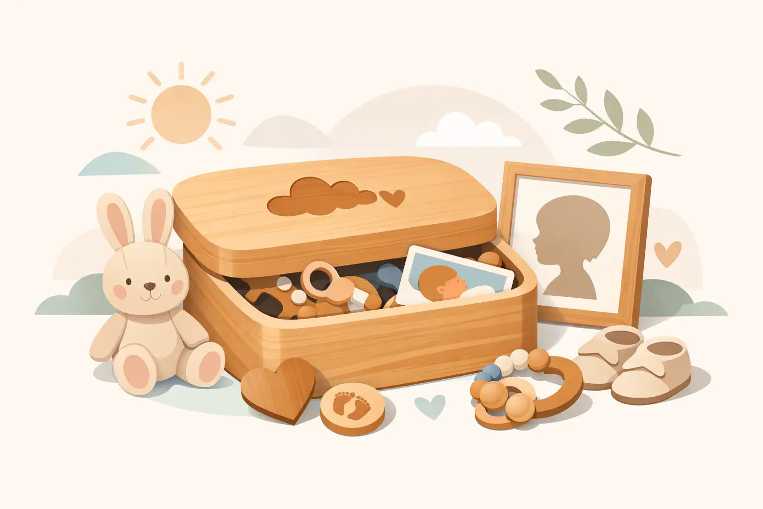 Houten memorybox met naam kiezen