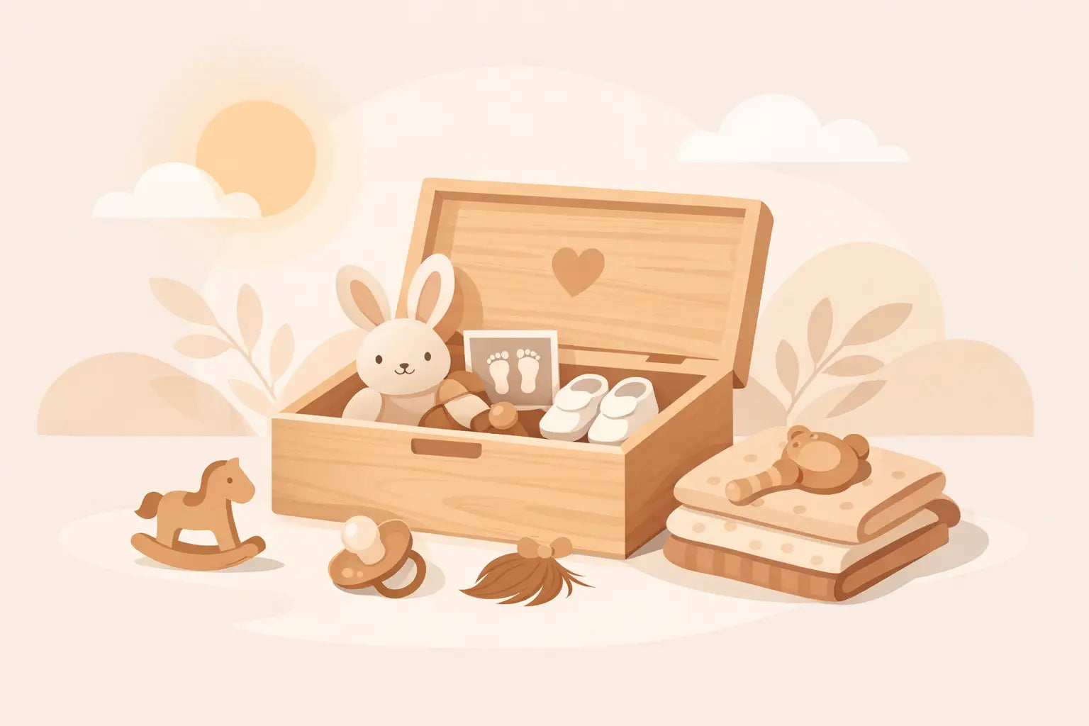 Memorybox van hout baby: warm en persoonlijk