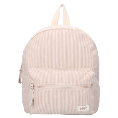 Rib rugtas beige | Met naam