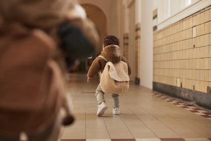 Teddy rugtas Jollein naturel | Met naam