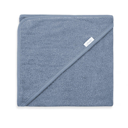 Badcape grijs/blauw | met naam