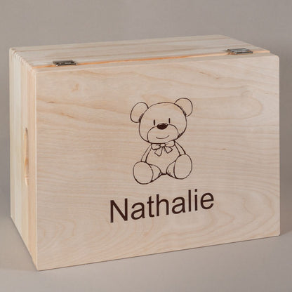 Memorybox, beertje, schattig, lief, met naam, kraamcadeau