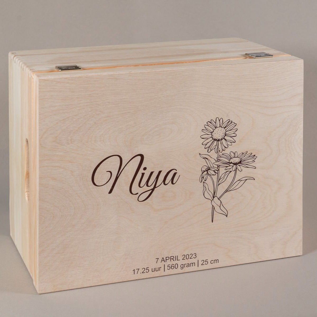 Memorybox met naam, Kraamcadeau, gepersonaliseerd