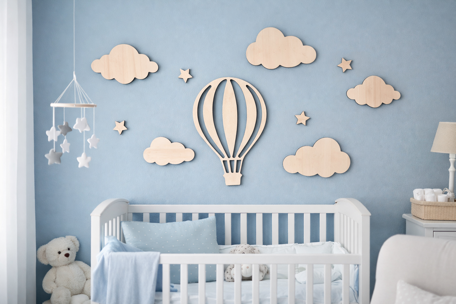 Muur decoratie lucht ballon groot