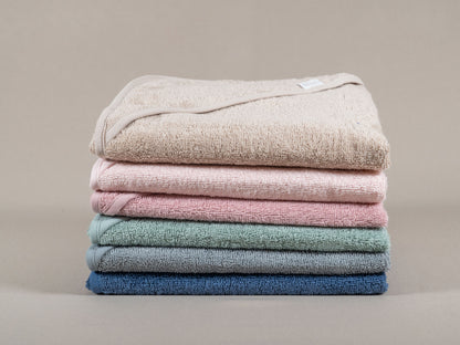 Badcape grijs/blauw | met naam
