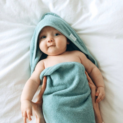 Badcape blauw | met naam - Leuk en Mooi