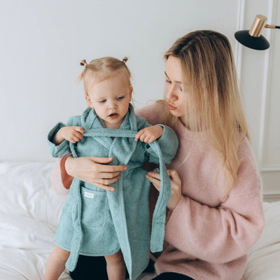 Badjas blauw | met naam - Leuk en Mooi