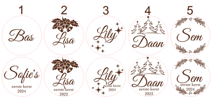 Gepersonaliseerde glazen kerstballen - Leuk en Mooi
