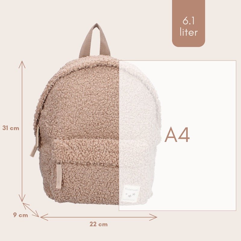 Rugtas teddy zand | Met naam - Leuk en Mooi