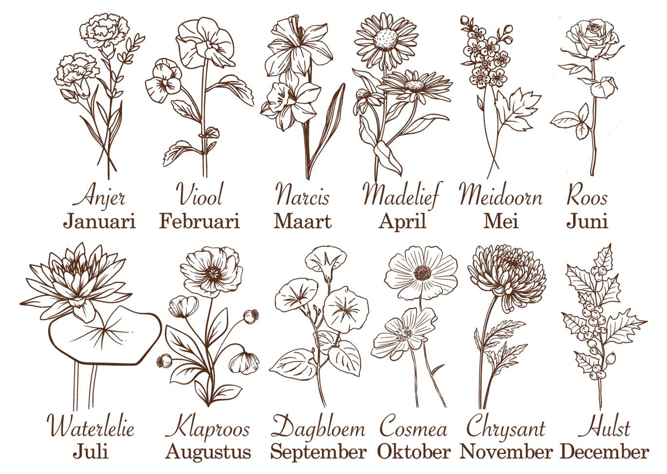 Spaarpot geboortebloem, met naam - Leuk en Mooi