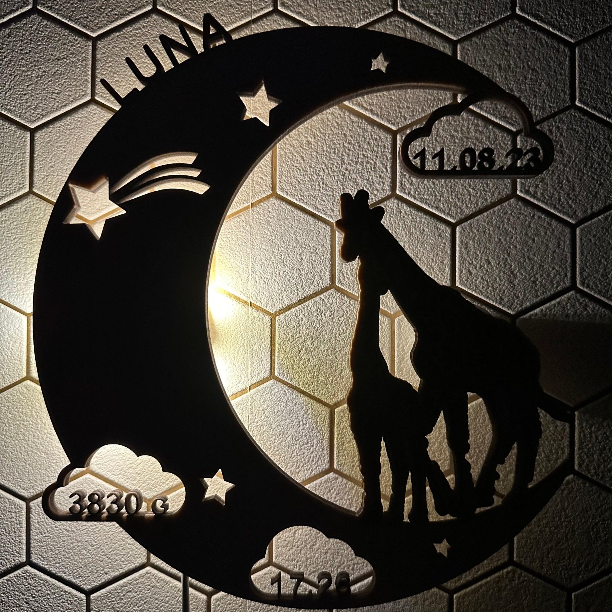 Wandlamp Giraf, gepersonaliseerd - Leuk en Mooi